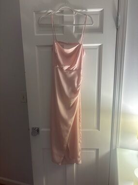 South Moon Under Satin Slip Dress in Blush Pink